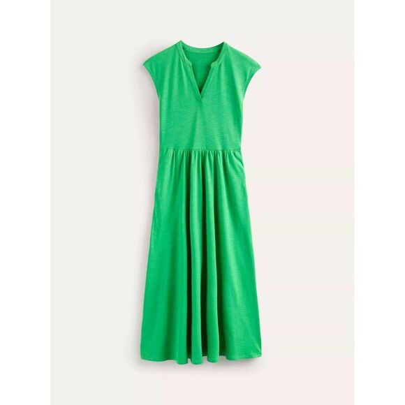 NWT BODEN Chloe Notch Midi Dress Green Size 6 - Picture 6 of 11